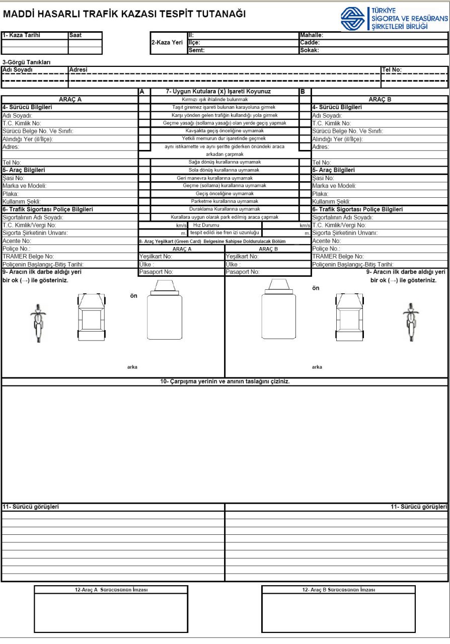 Kaza tutanağı örneği pdf indir